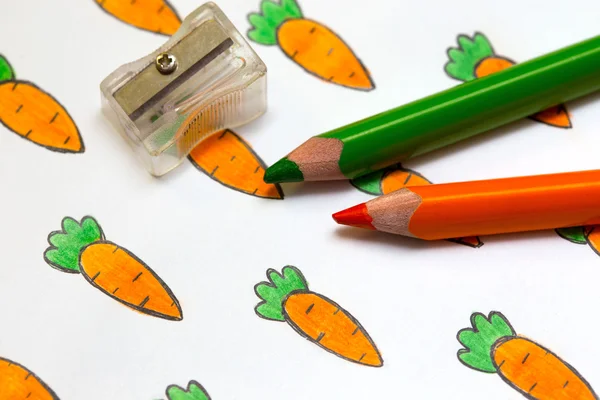 Desenho com cenouras — Fotografia de Stock