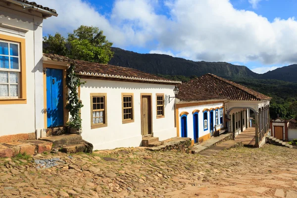 Straten van de historische stad Tiradentes Brazilië — Stockfoto