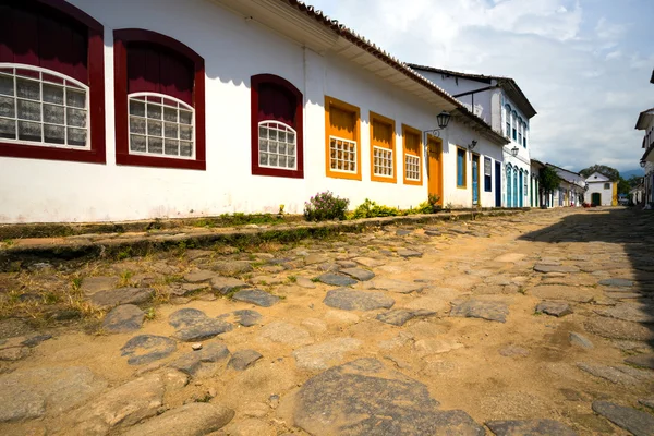 Straten van de historische stad Paraty Brazilië — Stockfoto