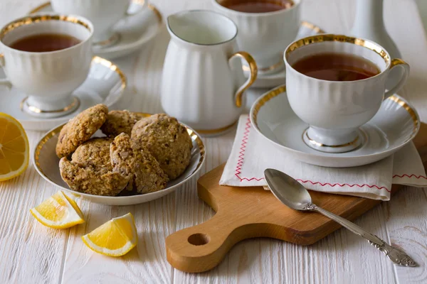 Partij van de thee en gebak — Stockfoto