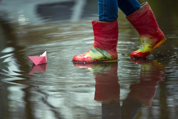 Papierboot a — Stockfoto