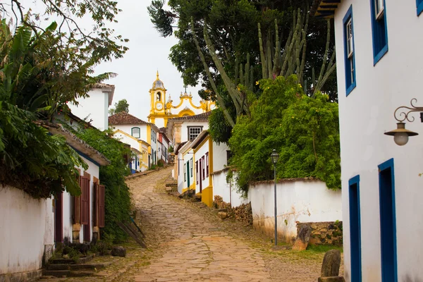 Straten van de historische stad Tiradentes Brazilië — Stockfoto