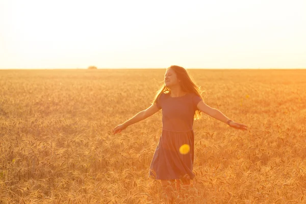 Girl at the field — Stock Photo, Image