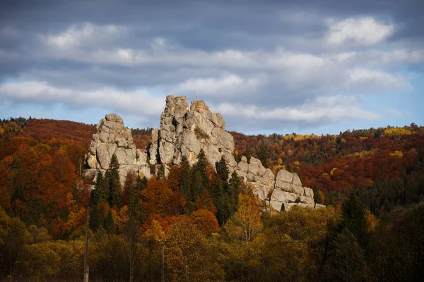 Tustan Festung Reisen Den Karpaten — Stockfoto