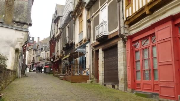 Vitre France Nisan 2018 Fransız Kolombage Evleri Olan Breton Kasabası — Stok video