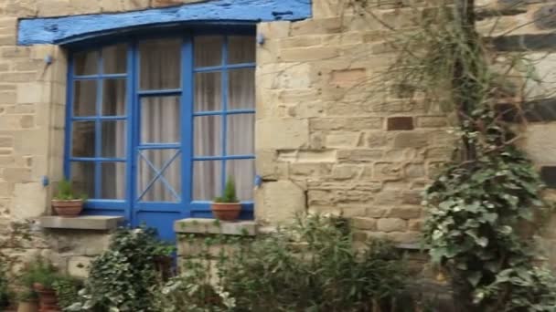 Vitre France Nisan 2018 Fransız Kolombage Evleri Olan Breton Kasabası — Stok video