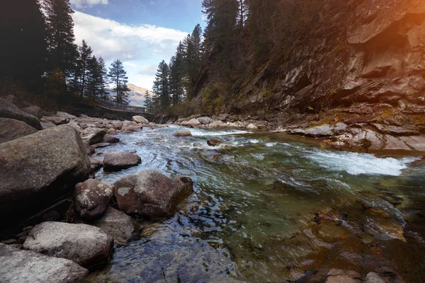 Krimmler Wasserfalle Bela Paisagem Montanhosa Rio Montanha Austrália — Fotografia de Stock