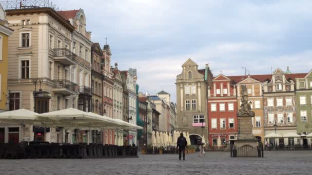 Poznan Polsko Června 2017 Pohled Hlavní Náměstí Rynek Polského Města — Stock video