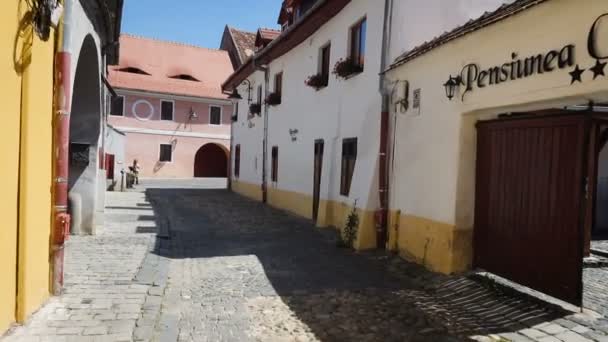 Sibiu Roumanie Juillet 2019 Paysage Urbain Avec Vieilles Maisons Centre — Video