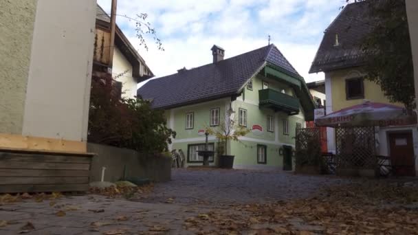 Bad Goisern Austria Ekim 2019 Küçük Avusturyalı Dağ Kasabası Bad — Stok video