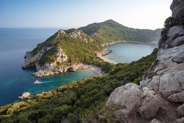 Prachtig Uitzicht Porto Timoni Beach Afionas Eiland Corfu Griekenland — Stockfoto