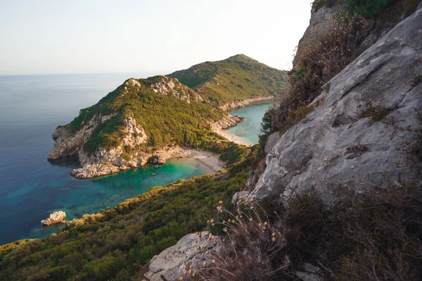 Prachtig Uitzicht Porto Timoni Beach Afionas Eiland Corfu Griekenland — Stockfoto
