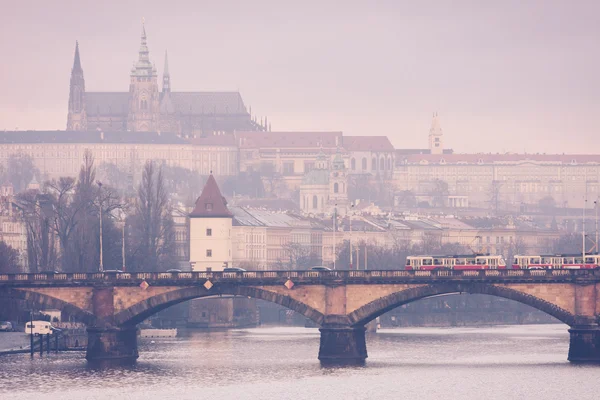 Prag spårvagn — Stockfoto