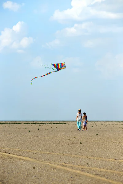 Girl with kite — Stock Photo, Image