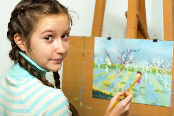 Girl artist — Stock Photo, Image