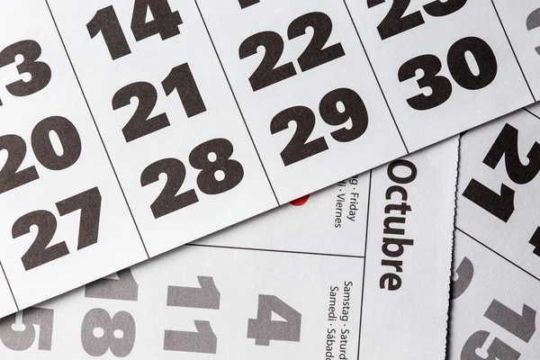 Sfondo del calendario — Foto Stock