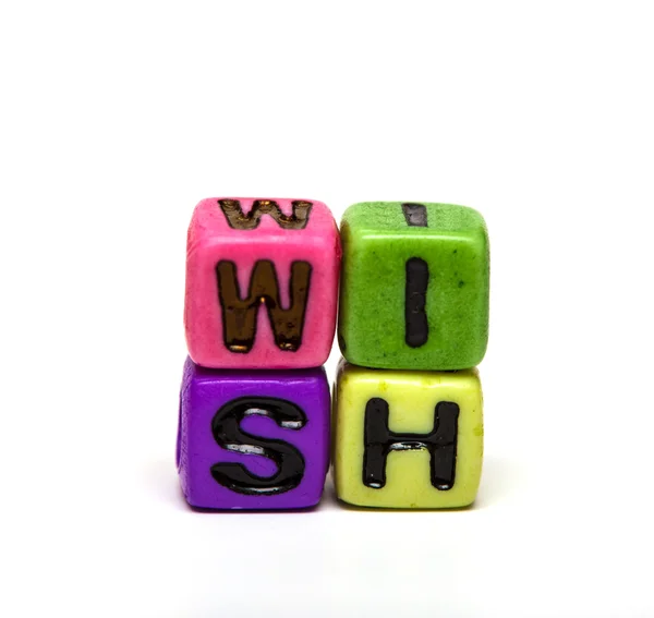 Cubes with letters — Stock Photo, Image