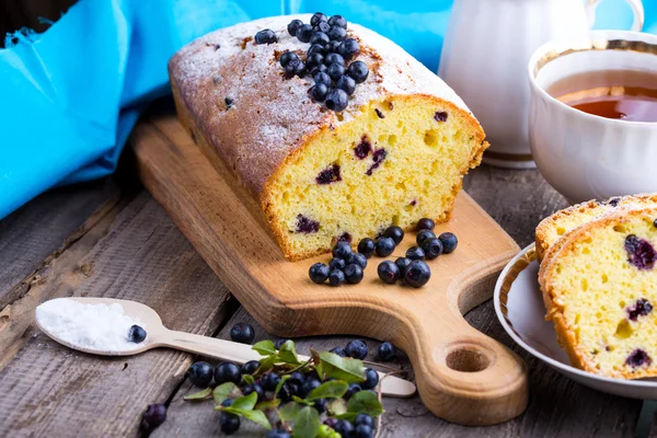 Bolo de mirtilo — Fotografia de Stock