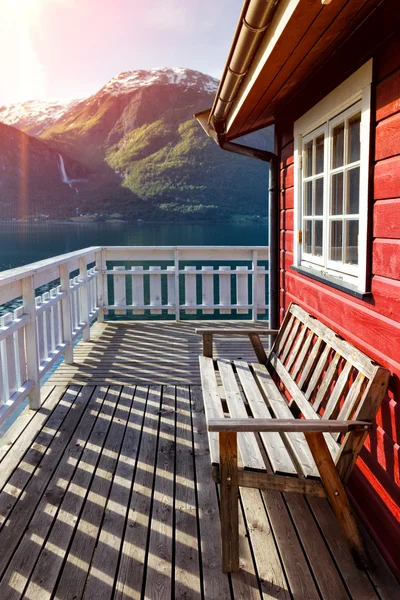 传统挂挪威木房子 — 图库照片
