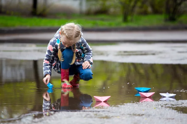 Paper boat a — Stock Photo, Image