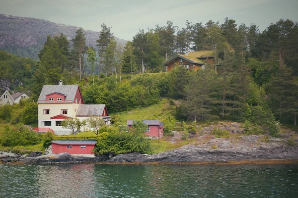 Norska hus en — Stockfoto