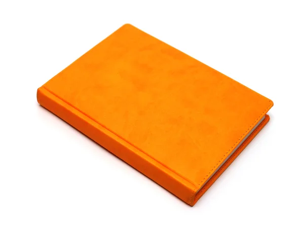 Oranžové pracovní notebook — Stock fotografie