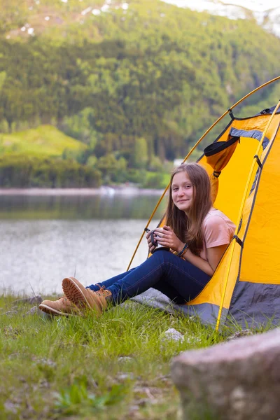 Girl hiker a Stock Picture