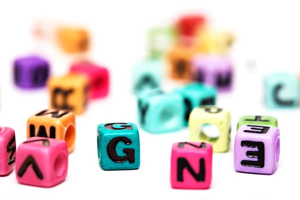 Cubes with letters — Stock Photo, Image