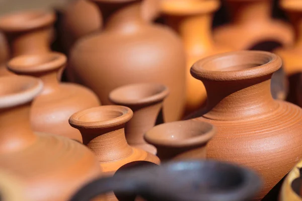 Clay potten achtergrond — Stockfoto