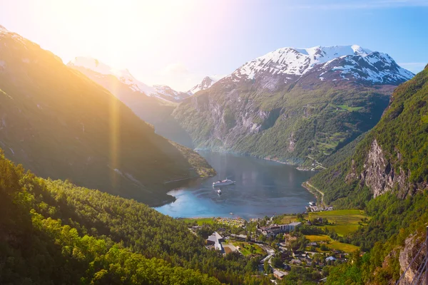 Geirangerfjord een een — Stockfoto