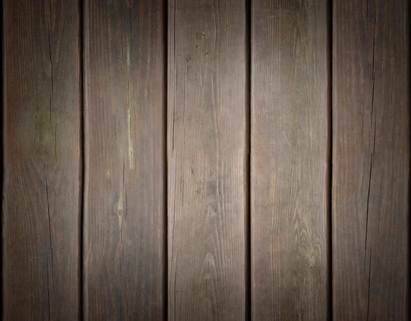Weathered wooden plank background with dark edges — Stock Photo, Image