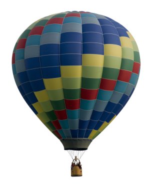 Sıcak hava balonu beyaz karşı
