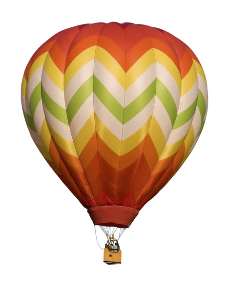 Balonu na ogrzane powietrze unoszące się przed białym — Zdjęcie stockowe