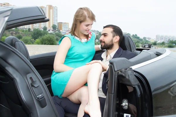 Rendezvous in the car — Stock Photo, Image