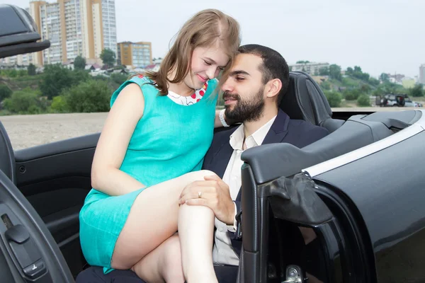Rendezvous in the car — Stock Photo, Image