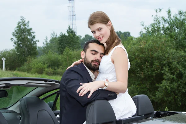 Date dans la voiture — Photo