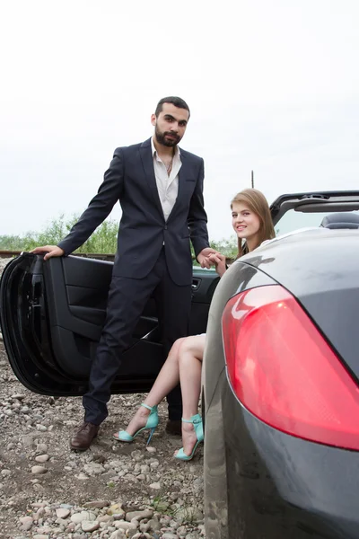 Date in the car — Stock Photo, Image