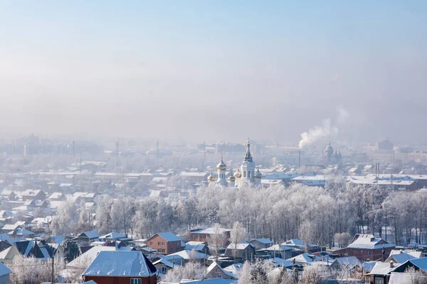 Private Sector City Irkutsk Frosty Winter Day — Stock Photo, Image