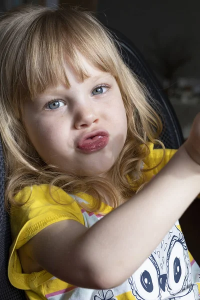 Küçük Bir Kızın Portresi Yakından — Stok fotoğraf