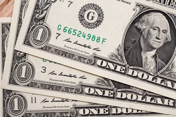 Details of bills in one American dollar — Stock Photo, Image