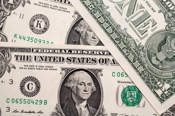 Details of bills in one American dollar — Stock Photo, Image