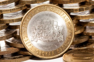 Rus metal paralar on ruble