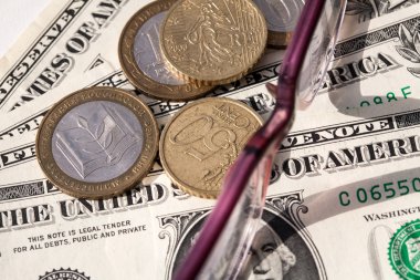 Euro sikke ve Amerikan Doları zemin karşı Rublesi