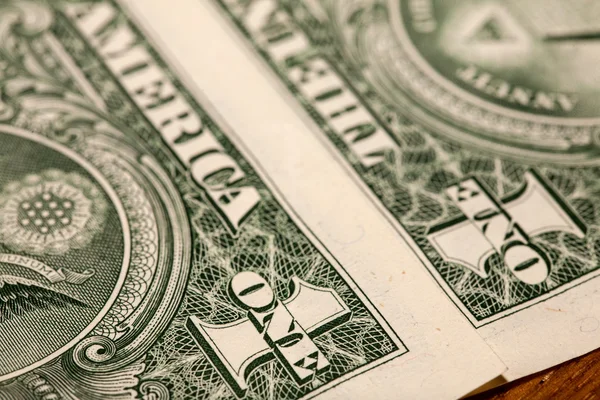 One dollar banknote closeup — Stock Photo, Image
