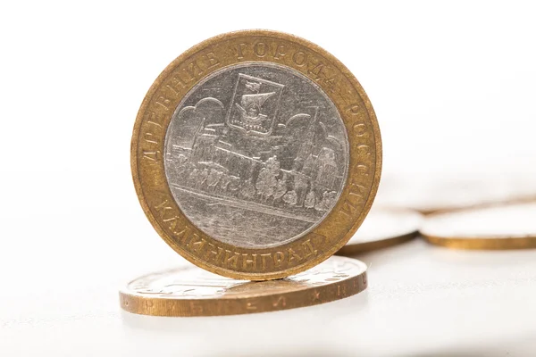 Монеты десять рублей — стоковое фото