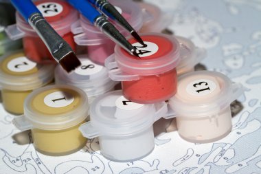 Boya resim numaraları boya kutuları