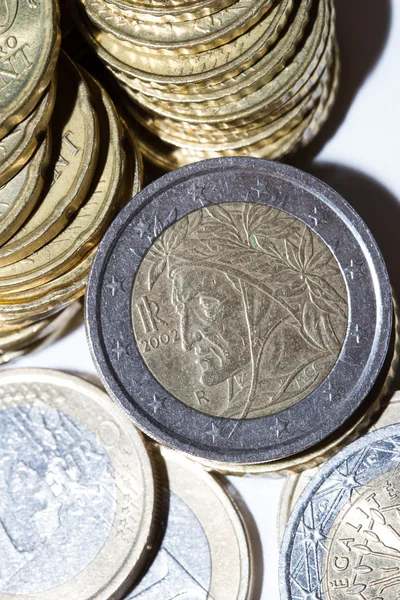 European money in coins — Stock Photo, Image