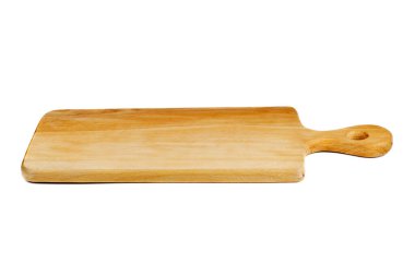 Beyaz bir arka plan üzerinde izole kesme tahtası