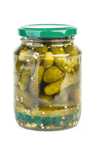 Glas krukke med pickles - Stock-foto