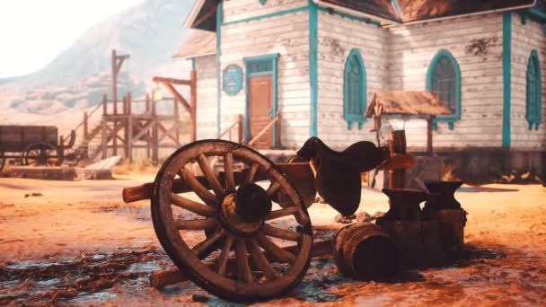 Old American wild western style town — Stock Footage Old American wild western style town Video Clip